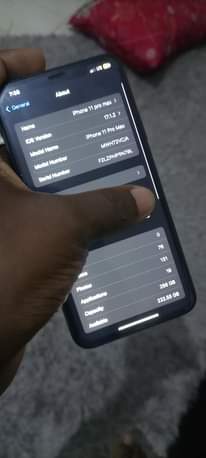 A picture of iPhone 11pro max 256gb 88 battery health working face I