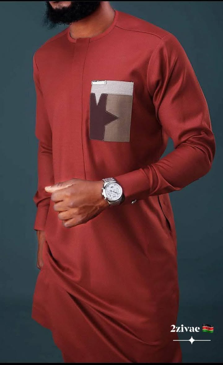 A picture of African men caftan suits