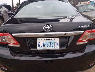 A picture of Corolla 2012 model