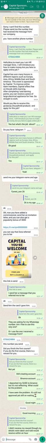 A picture of Online scam business