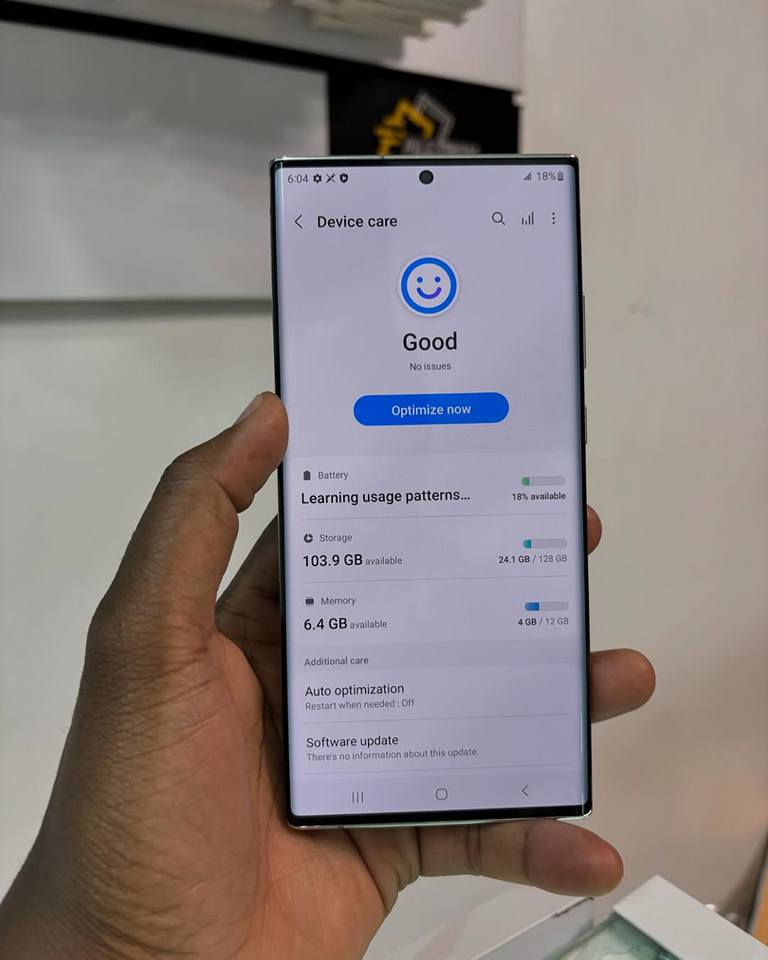 A picture of Samsung galaxy note 20ultra
