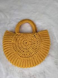 A picture of Crochet Handbags Made With the Color of Your Choice. We