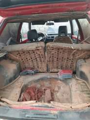 A picture of Toyota starlet two doors is available with smoking engine location