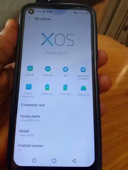 A picture of Infinix hot 9pro
