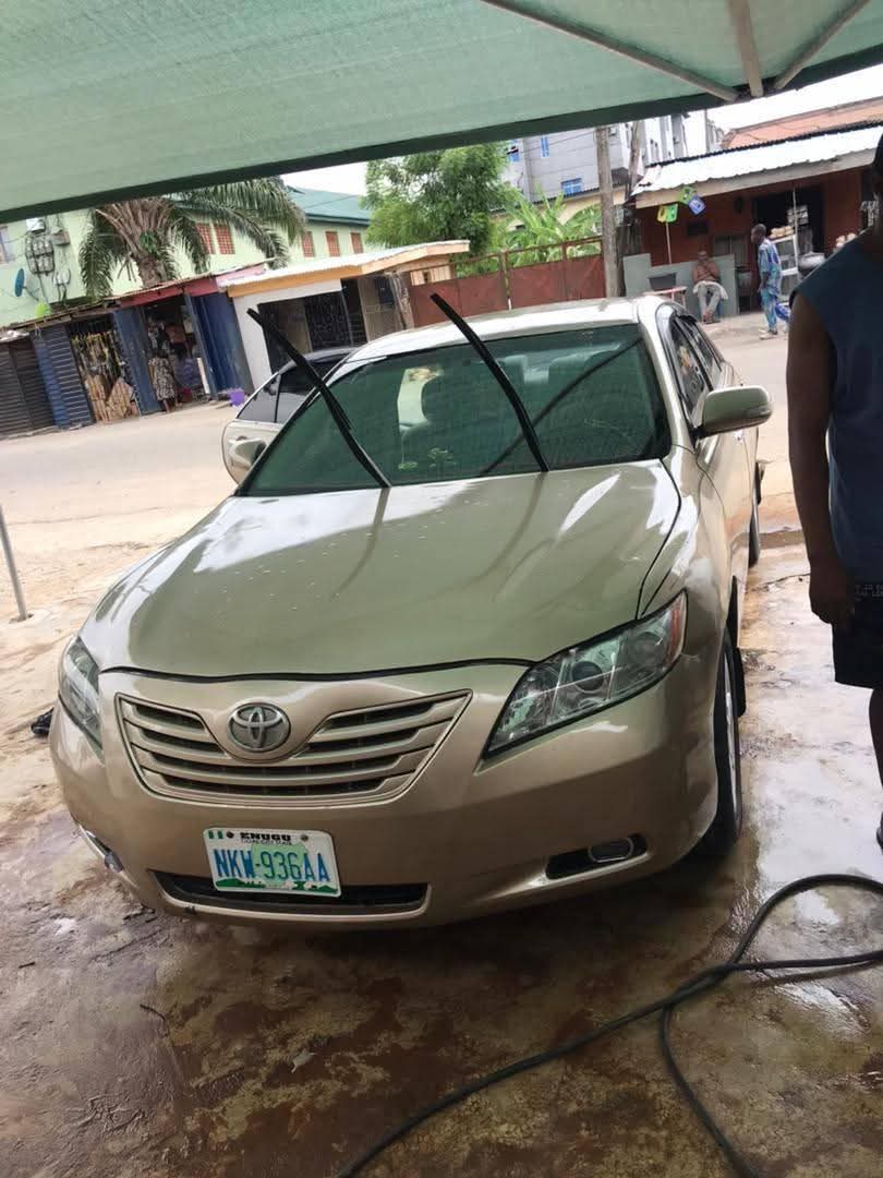 A picture of Toyota Camry muscle smoking