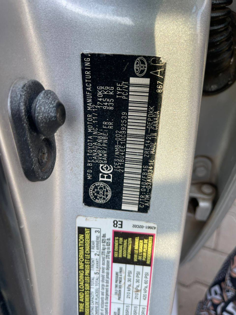 A picture of Distress Distress Distress Very Sharp 2013 Corolla for sale in