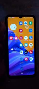 A picture of Galaxy A13 on sale I month used with its box