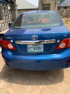 A picture of Toyota corolla 2009