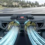 A picture of Double head vehicle fan with USB cable