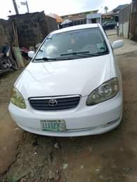 A picture of Toyota Corolla 2005 Model Baked on firstbody The engine on