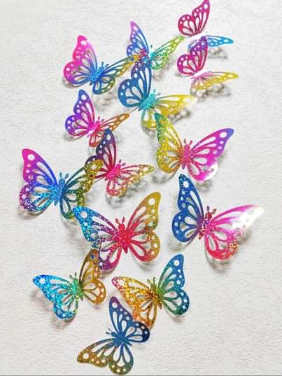 A picture of 3D butterfly stickers