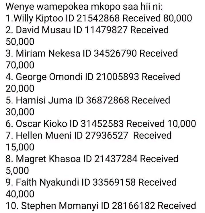 A picture of Mkopa loan