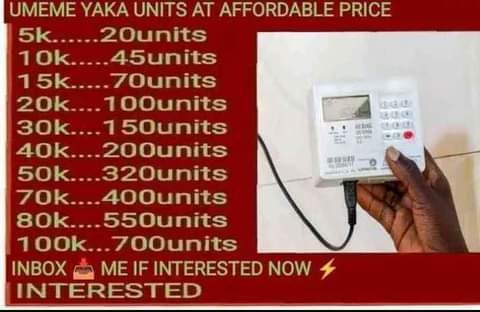 A picture of GENUINE UMEME YAKA UNITS