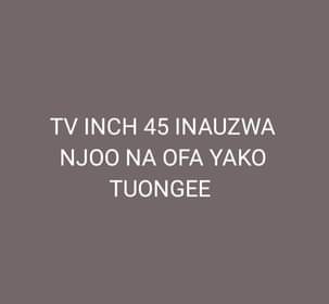 A picture of TV inch 45