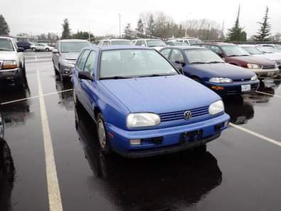 A picture of Category Four Door Hatchback Make Volkswagen Model Golf Color Blue