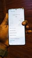 A picture of Samsung s20 plus 5G with lines 128gb storage 12gb ram