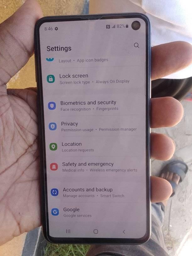 A picture of Samsung s10e