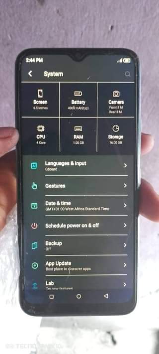 A picture of Itel S16