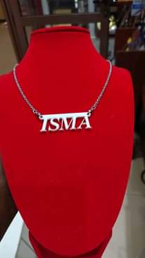 A picture of Customised 3d Name necklaces Call or whatsapp us 0703149812
