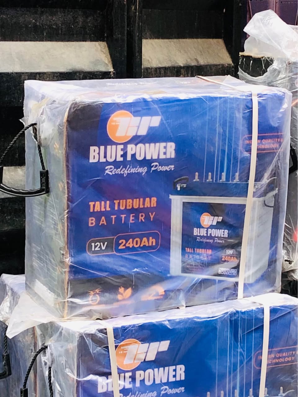 A picture of 240ah blue power tubular battery