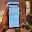 A picture of samsung A12 0655695769 128gb ram 4 BEI 250 000 Finger