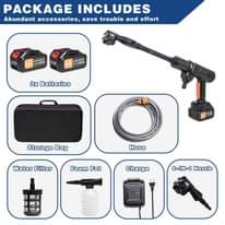 A picture of Car wash power water gun rechargeable with two batteries easy