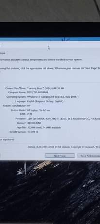 A picture of HP 15s i5 laptop 11th gen 512GB SSD Drive 8GB