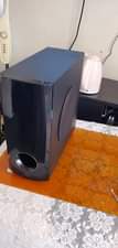 A picture of Hometheater bass and 3 small speakers only