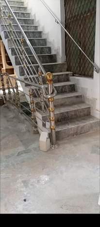 A picture of Steel railing and designing welding come Humse Khali Rabta Karen