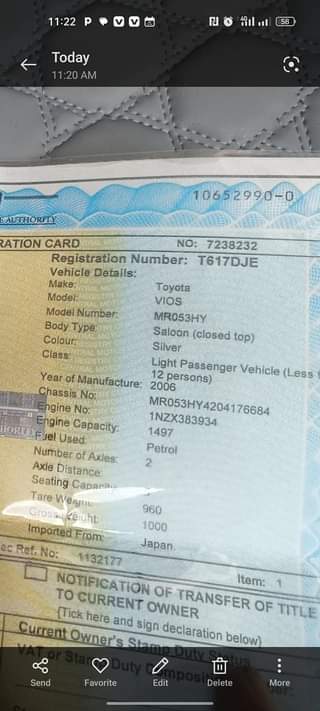 A picture of Toyota vios