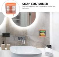 A picture of FOMIYES Wall Mounted Bar Soap Holder with Hook Soap Box