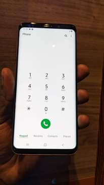A picture of Samsung galaxy S9 plus