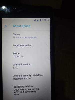 A picture of Tecno pop f1