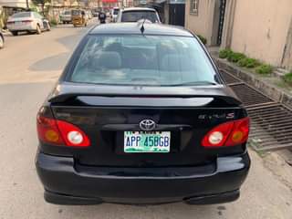 A picture of Corolla sport registered toks standard