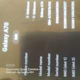 A picture of Samsung A70 128gb rom 6gb ram
