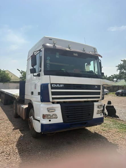 A picture of NO LONG TALK AND CHAIN THIS DAF TRUCK BOUGHT BRAND