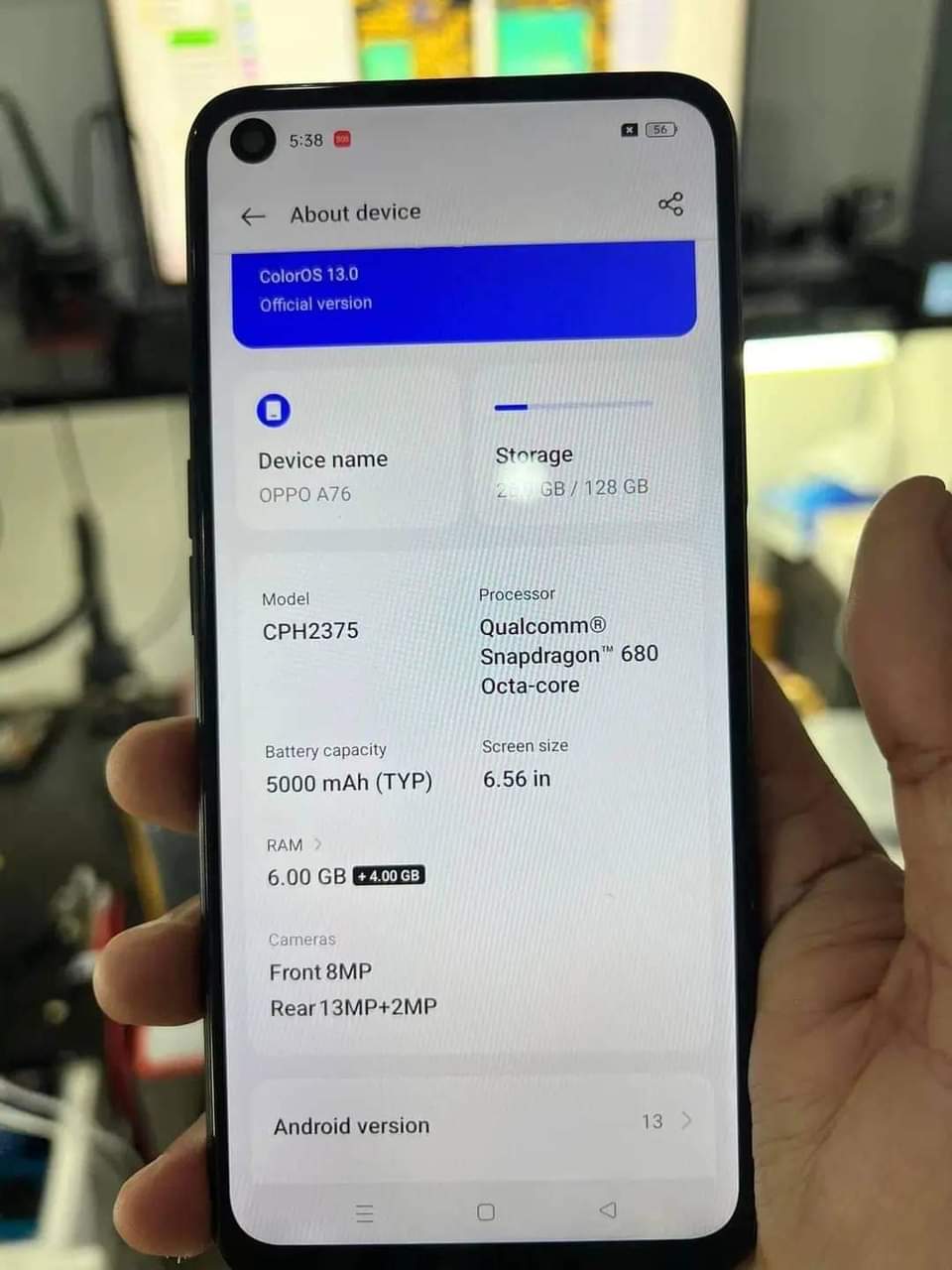A picture of OPPO A76
