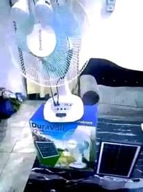 A picture of PROMO PRICE Solar lord Solar 4in1 Table Fan Heat Killer