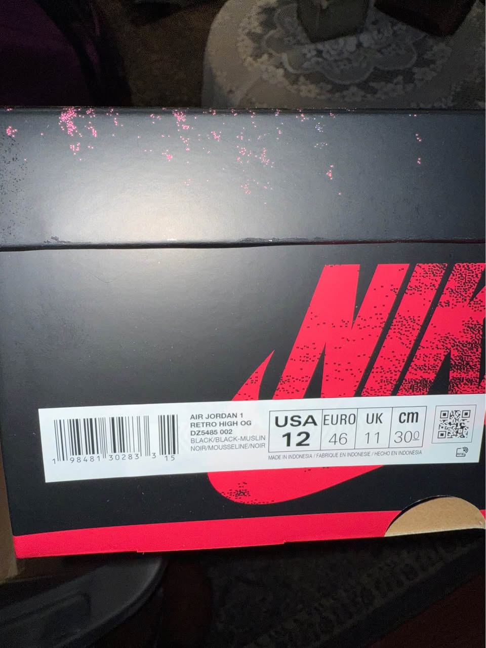 A picture of Jordan High OG Black Muslin Creative