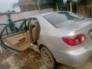 A picture of 2007 Corolla gray color with silent engine sharp gear and
