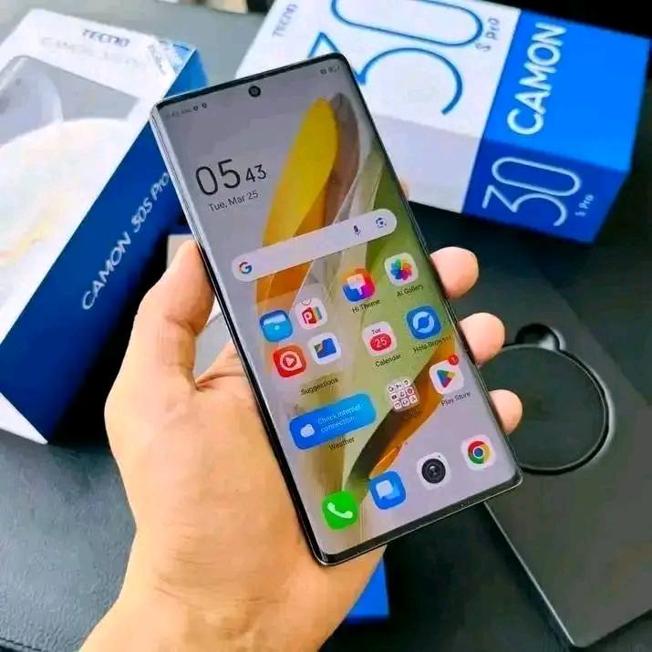 A picture of CURVED SCREEN WITH ARTIFICIAL INTELLIGENCE AI TECNO CAMON 30S PRO
