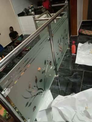 A picture of Glass frost glass tint branding etc