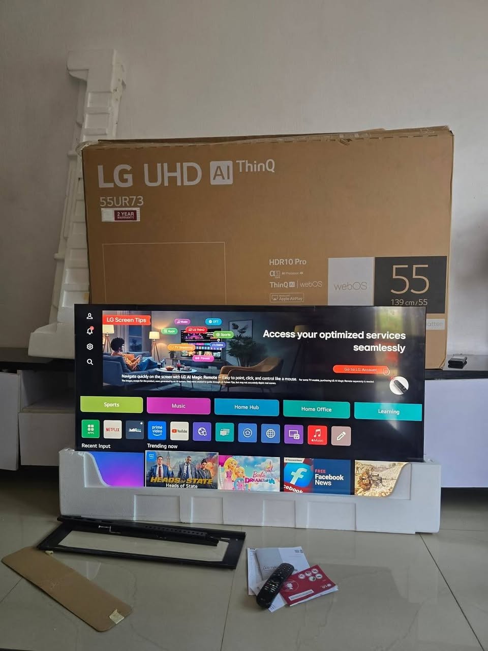 A picture of Lg TV UHD 55inches At 900k