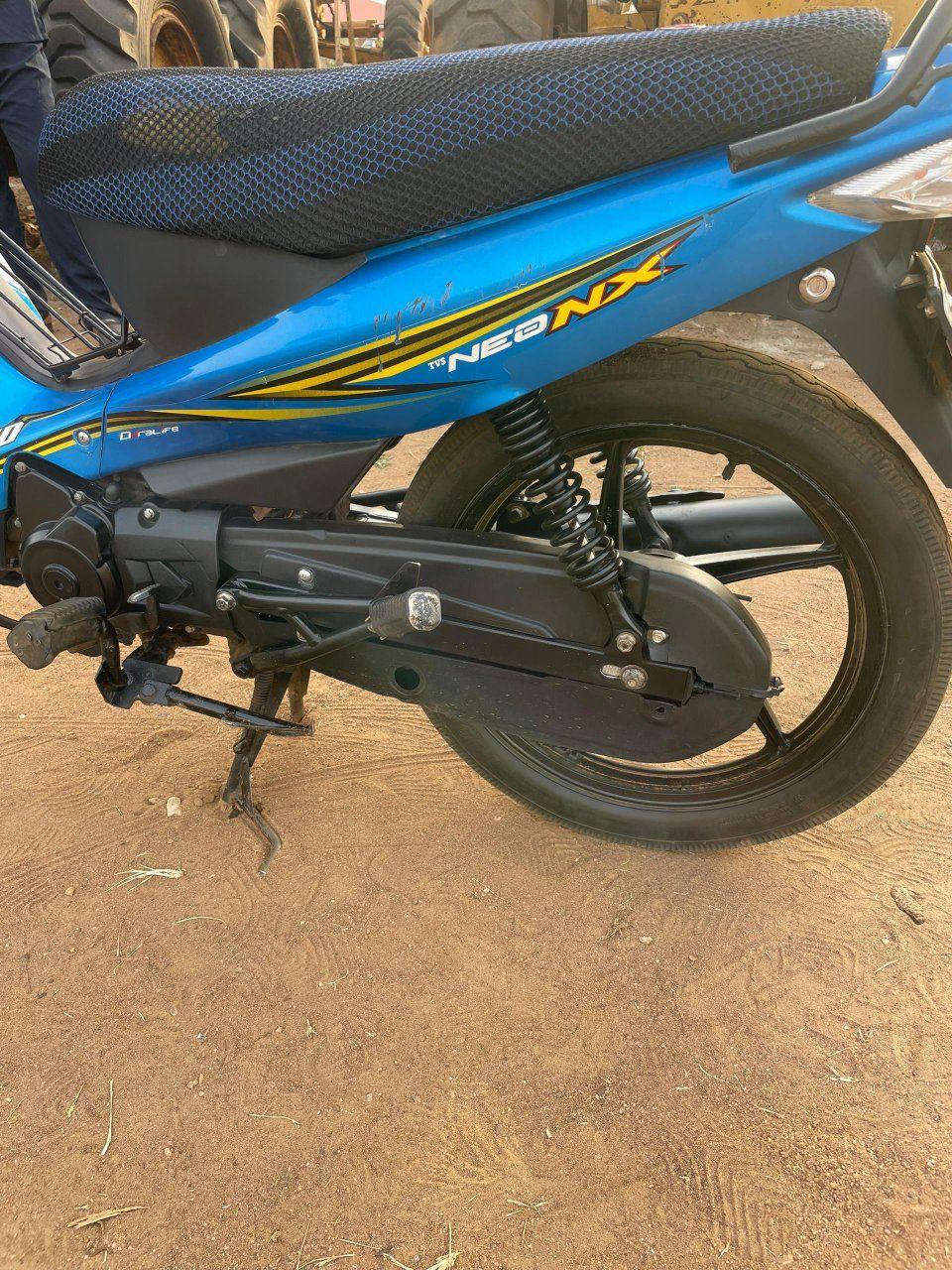 A picture of TVs ladies bike blue available call or whatApp number 08163512055
