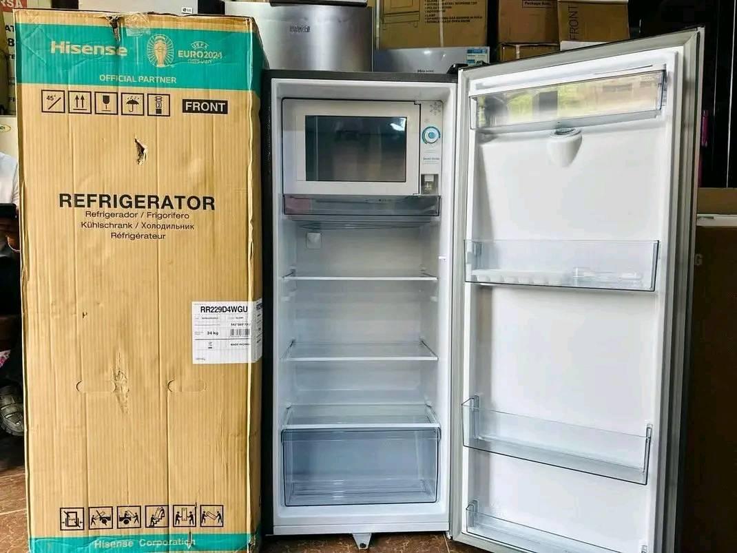 A picture of Brand new boxed 229L capacity Hisense single door fridge with