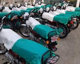 A picture of They are auction motorcycles by the Nigeria Custom Service with