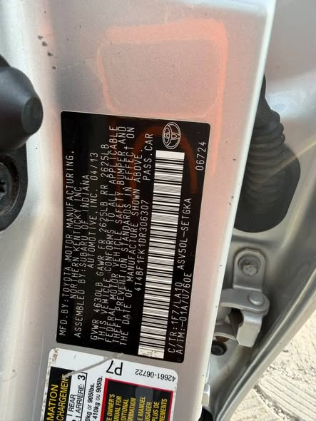 A picture of CLEAN FOREIGN USED 2013 TOYOTA CAMRY XLE IN PRISTINE CONDITION