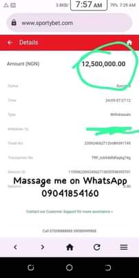 A picture of WHATSAPP 09041854160