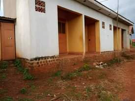 A picture of 4 single rooms with stores for sale at nansana kawoko