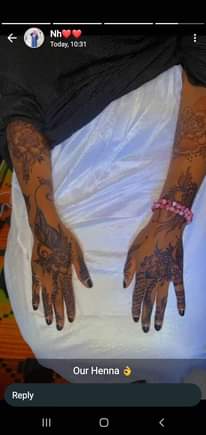 A picture of Hmeel face beats for your best bridal makeup Henna veiling